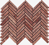 Red Travertine Herringbone Mosaic-TRR13
