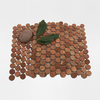 Red Travertine Penny Mosaic-TRR12
