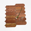 Red Travertine Feather Arched Mosaic-TRR21
