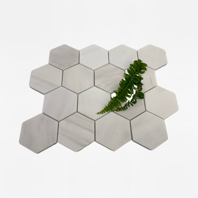 Star White Hexagon Natural Stone Mosaic-XB27