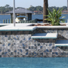 Matte Finish Swimming Pool Mosaic Tile 97x97mm-Amazon Blue