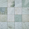 White Base Green Vein Marble Mosaic–EME25