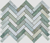 Emerald Marble Chevron Mosaic-EME20
