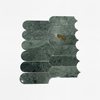 Indian Green Marble Feather Arched Mosaic–IND21 