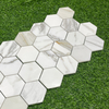 Calacatta Gold Hexagon Marble Mosaic-CAG27