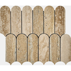 Feather Beige Travertine Mosaic -TRV21