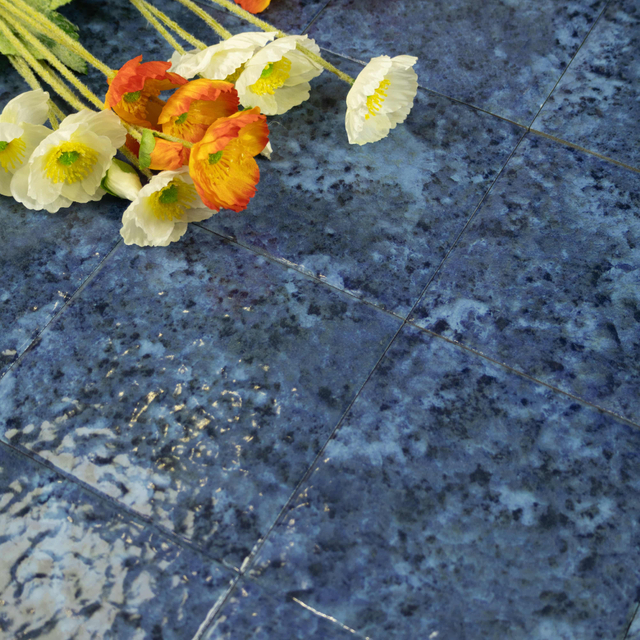 150mm Square Pool Mosaic-Neptune Blue