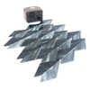Irregular Gradient Blue Mixed Glass Mosaic Tile-LXS60