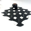 Black Stained Glass Mosaic Sheets for Modern Interiors-NTS03