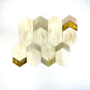 Yellow Glass Mosaic Tiles for Interior Wall Decoration-ZSS20