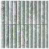 Marble Herringbone Backsplash - Jade Green Color