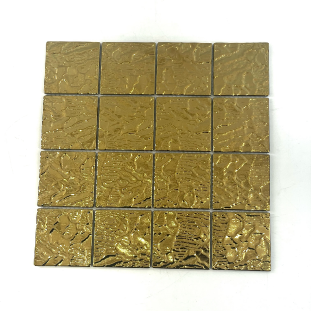 Electroplated Square Shape Glass Mosaic -DGG16 LUXE 
