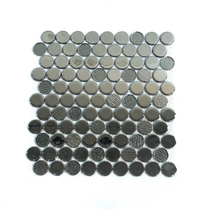 Round Silver Glass Mosaic -DGS23 Barhoo