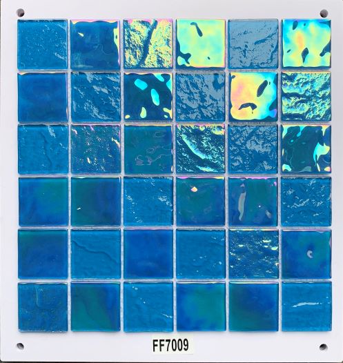blue glass mosaic