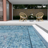Textured Ceramic Mosaic Tile for Pools 97x97mm-Blue Lapis