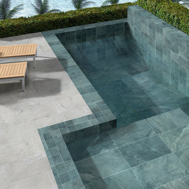 Bali Stone Green P4 Anti Slip Pool Tile