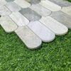 Emerald Marble Feather Arched Mosaic-EME21