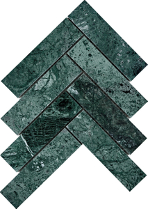 Indian Green Marble Chevron Mosaic–IND20 
