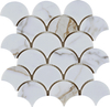 Calacatta Gold Scallop Marble Mosaic-CAG28