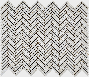 Golden Beige Herringbone Stone Mosaic-BOT13