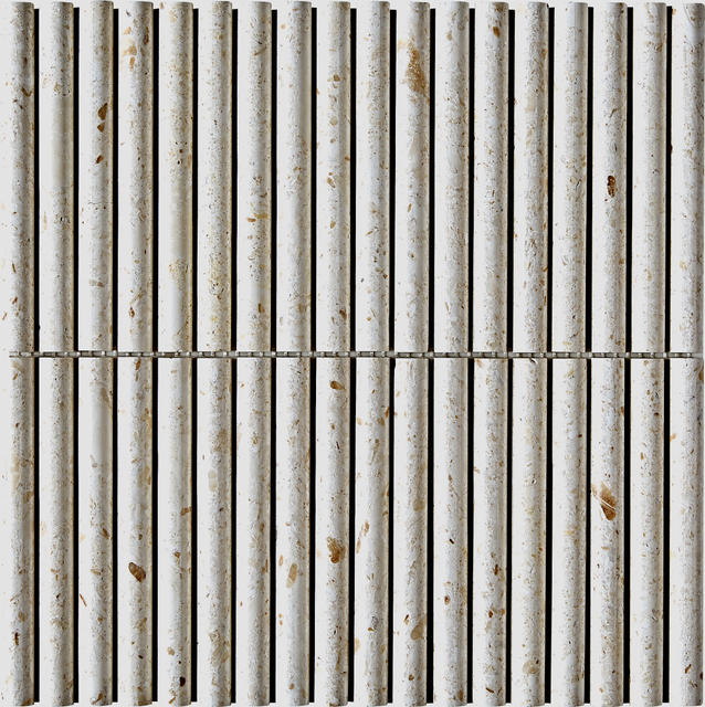 Golden Beige Fluted Stone Mosaic-BOT22