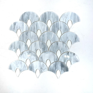 Decorative Colored Glass Mosaic Tiles for Interior Walls-YMS11