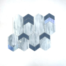 Vibrant Blue Stained Glass Mosaic for Indoor Walls-ZSS22