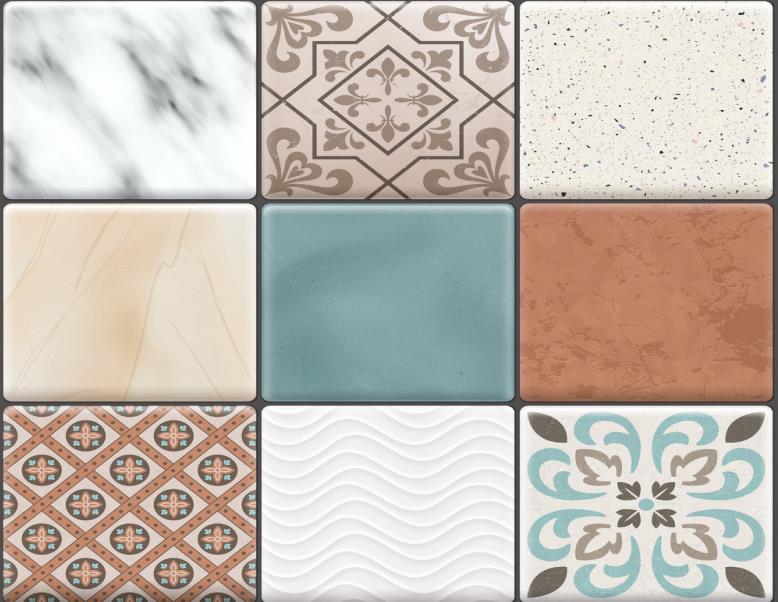 Ceramic Tile with Different Patterns