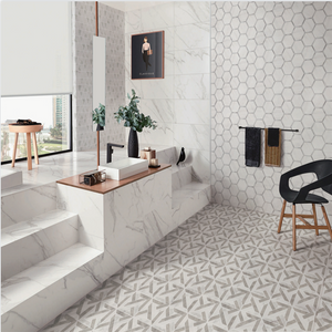 Cararra White Porcelain Mosaic
