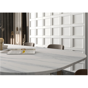 White Marble Look Sintered Stone Tabletop