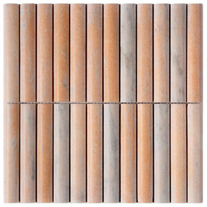 Marble Mosaic Backsplash - Sunset Glow Red