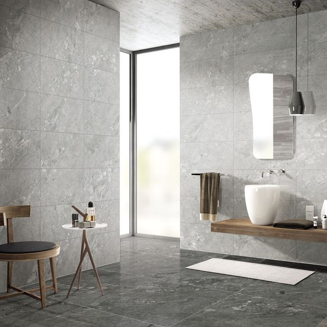 Textured Anti-Slip Porcelain Tile-Quee Stone Greyish Black