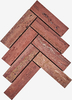 Red Travertine Chevron Mosaic-TRR20