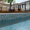 Durable Ceramic Pool Wall Mosaic 97x97mm-Blue Grotto