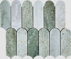 Emerald Marble Feather Arched Mosaic-EME21