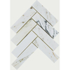 Kajin Gold Herringbone Marble Mosaic-ZGG20