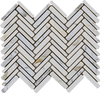 Calacatta Gold Chevron Marble Mosaic-CAG13