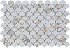 Calacatta Gold Scallop Marble Mosaic-CAG28