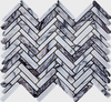 Lilac Marble Fishbone Strip Mosaic–PLU13 