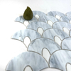 Decorative Colored Glass Mosaic Tiles for Interior Walls-YMS11