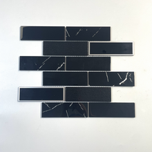 Glossy Silver Electroplated Glass Mosaic 