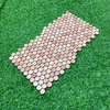 Red Travertine Penny Mosaic-TRR12