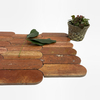 Red Travertine Feather Arched Mosaic-TRR21