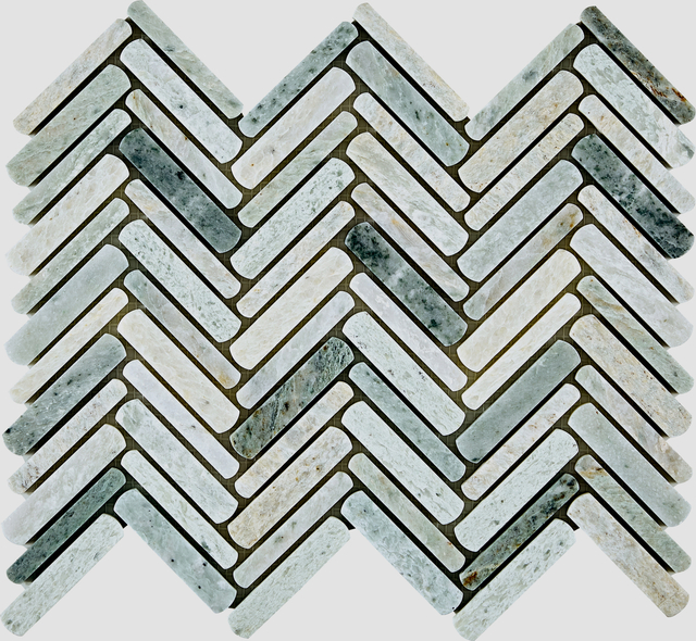 Emerald Marble Herringbone Mosaic-EME13