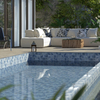 Matte Finish Non-Slip Ceramic Pool Mosaic 97x97mm-Blue Jean