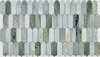 Emerald Marble Feather Arched Mosaic-EME21