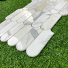 Calacatta Gold Fish Scale Marble Mosaic-CAG21