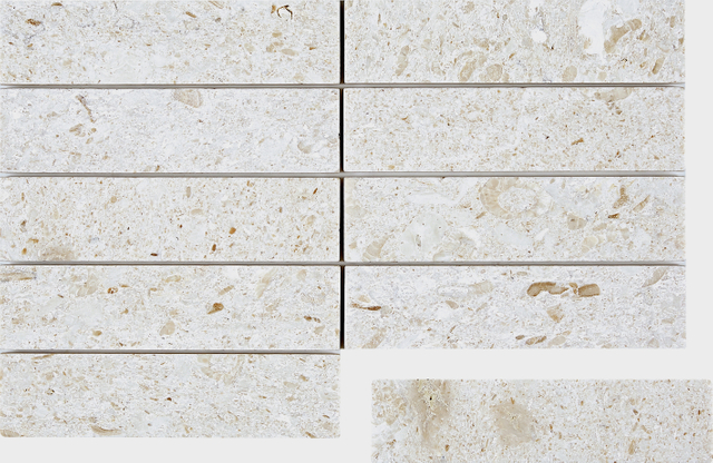 Golden Beige Linear Stone Mosaic-BOT24