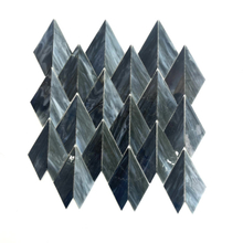 Irregular Gradient Blue Mixed Glass Mosaic Tile-LXS60