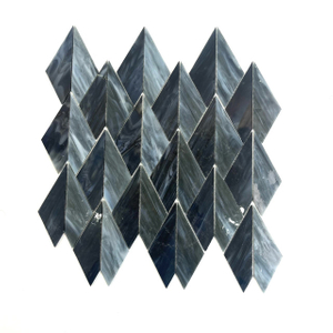 Irregular Gradient Blue Mixed Glass Mosaic Tile-LXS60